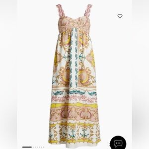 Brand New with tags FARM Rio Maritime magic off-white sleeveless maxi dress